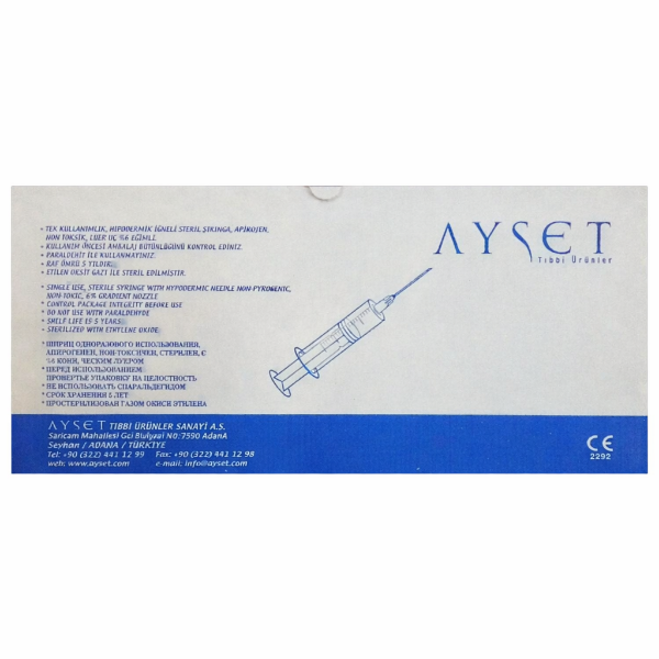 Ayset Uzun Dental Enjektör 2 ml - 250 Adet